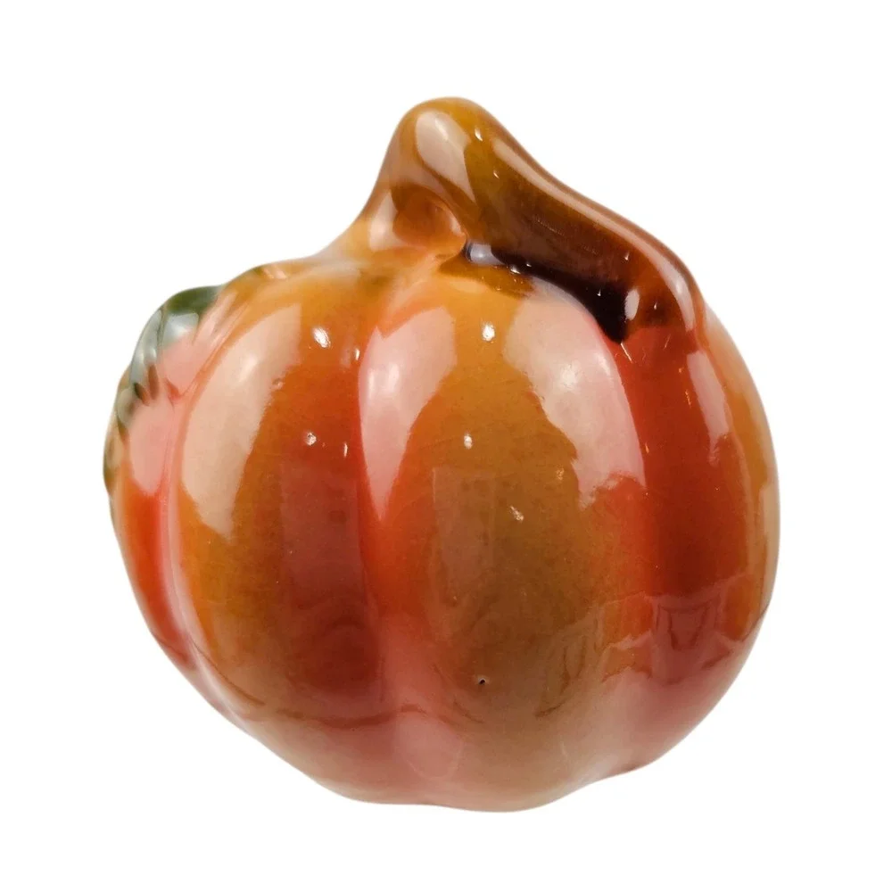 Ceramic Fall Decor Set‎ Pumpkin Candy Dish Leaf Bowl Autumn Harvest Decor